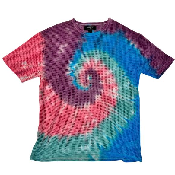 Forever 21 Other - Mesh Tie Dye T-Shirt Men's Medium Y2K Rave Festival Sheer Net Top Grunge 90s